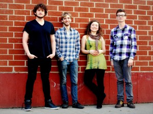 Alba's Edge: (l. to r.) bassist Doug Berns, pianist Neil Pearlman, fiddler Lilly Pearlman, and percussionist Jacob Cole.